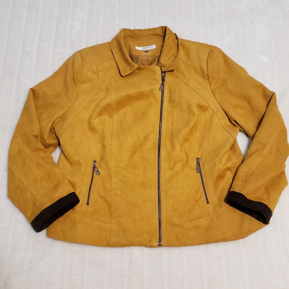 TanJay Dark Mustard Zip Front Blazer Jacket